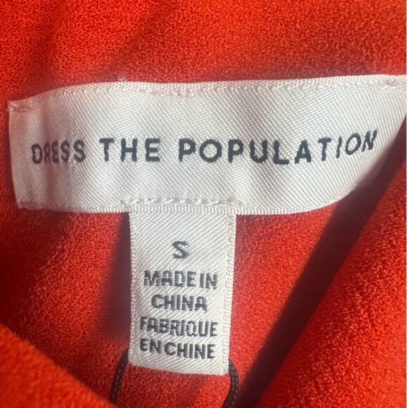 Dress the Population Women's Dress Tiffany One Shoulder Midi Sheath Size S NWT - Picture 8 of 9